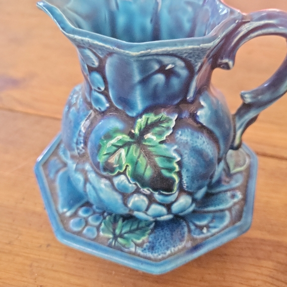 Vintage MCM Inarco Mood Indigo Small Fruit Pitcher & Plate - Picture 6 of 10